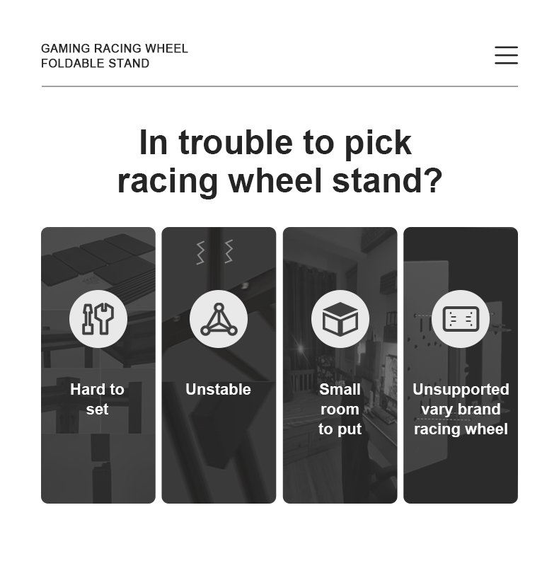 Foldable Racing Wheel Stand