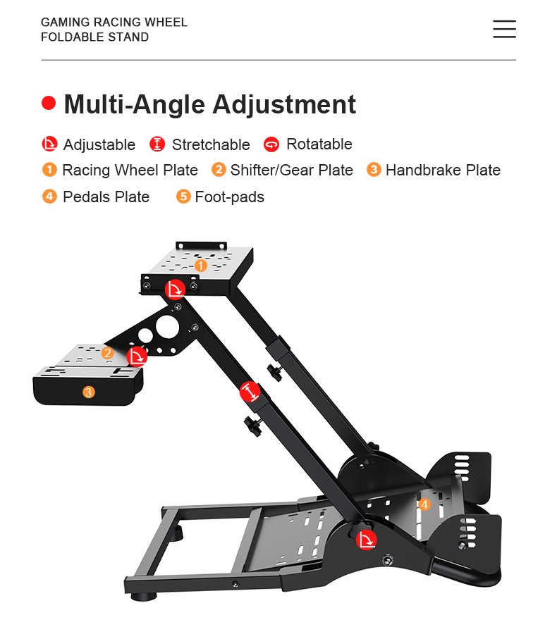 Foldable Racing Wheel Stand