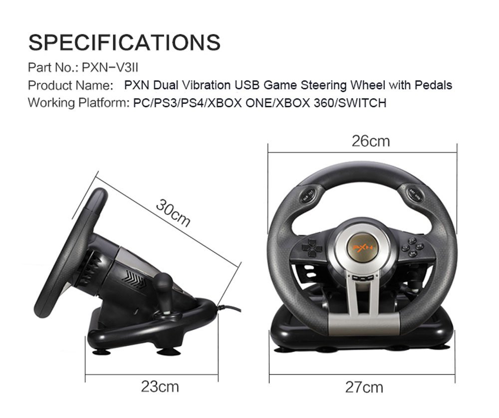 PXN-V3B | PXN Racing Wheel, Game Controller, Arcade Stick for Xbox